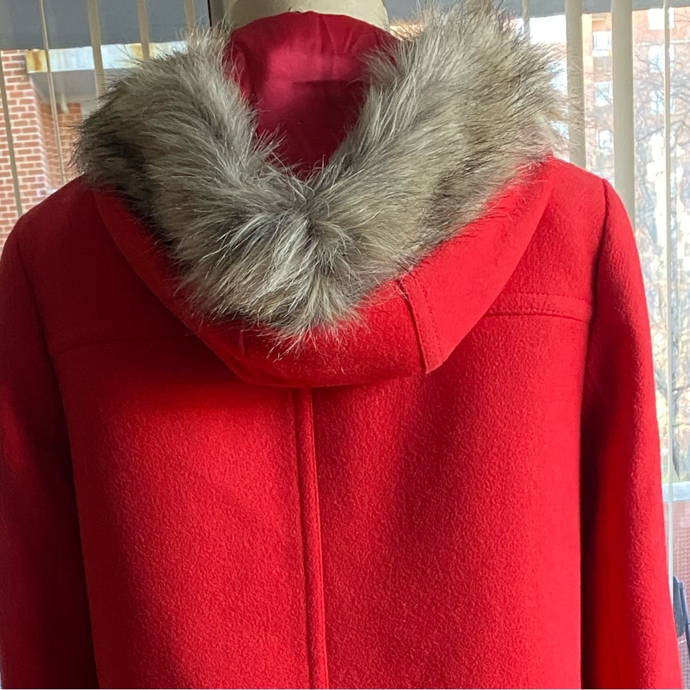 J. Crew Chateau Parka Wool Blend,Peacoat In Red Size 4 Petite. - Picture 8 of 12